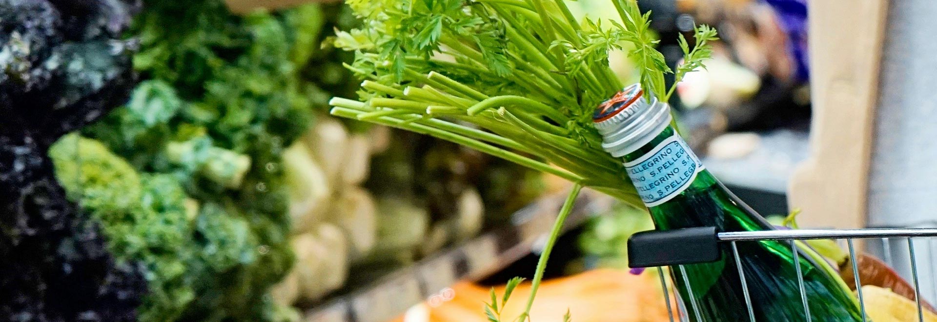 Shopping Cart with Vegetables